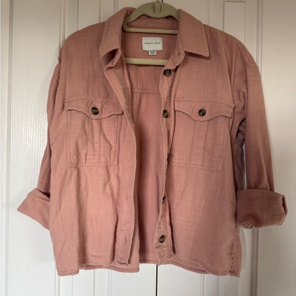 American Eagle Outfitters Dusty Pink Utility Jacket